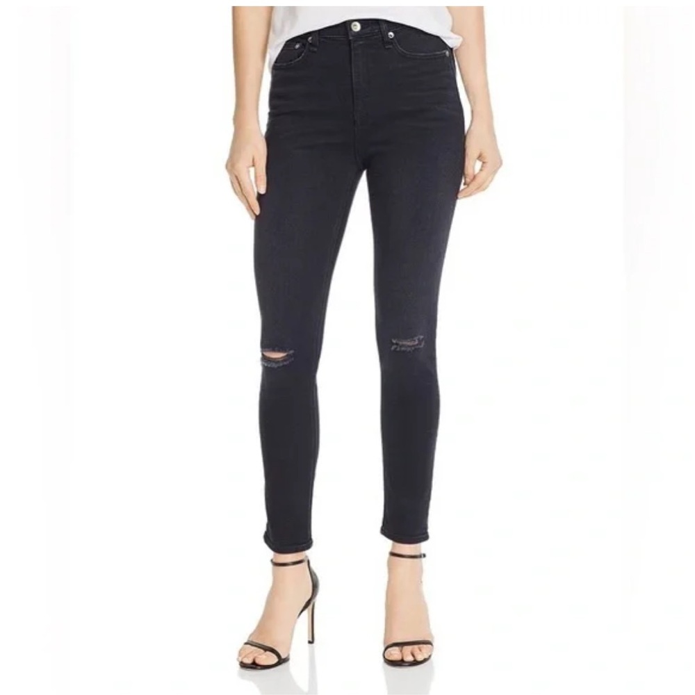 Rag & Bone Nina High-Rise Distressed Ankle
Skinny Jeans in Roswell size 26